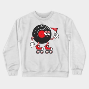 Spinnin' Wax and Rollin' Skates Crewneck Sweatshirt